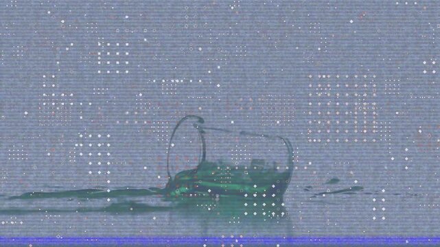 Animation of spots and interference over beaker