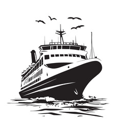 Fototapeta premium ship on the sea