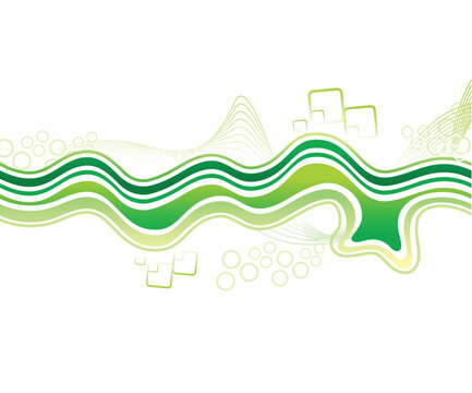 abstract artistic creative green eco wave background.eps