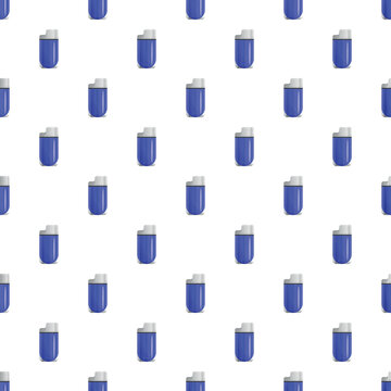 Pattern featuring blue disposable lighters with a gray cap on a white background