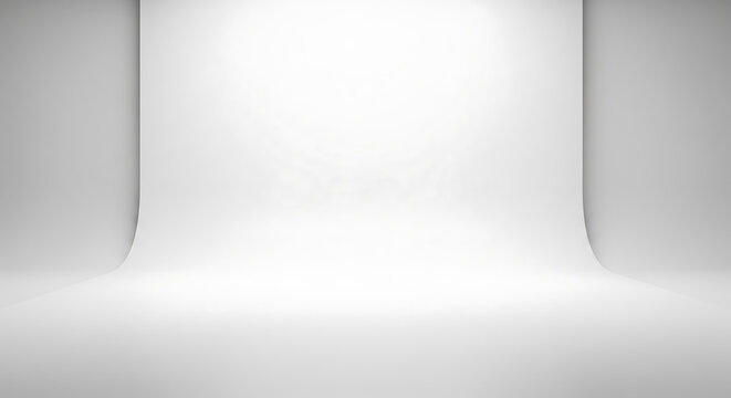 Clean White Studio Background for Product Photography and Presentation.