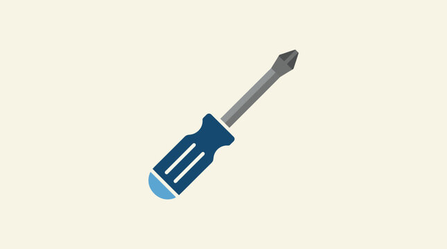 Flathead Screwdriver on Neutral Background