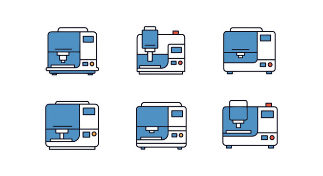 PCR Machine Line art vector abstract simple design