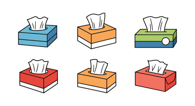 Tissue Box Line art vector abstract simple pattern illustration