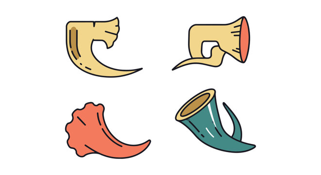 Triton Horn Line art vector modern abstract creative