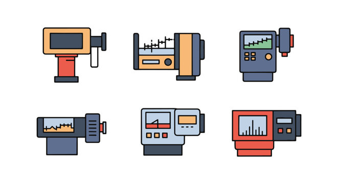 Spectrometer Line art vector modern abstract pattern illustration
