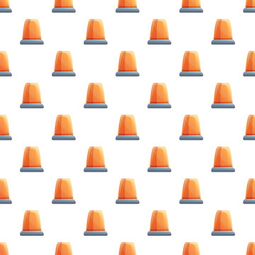 Orange warning flashers creating a seamless pattern for safety and alerts