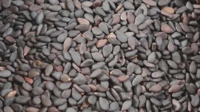 Closeup of black sesame seeds