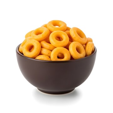 A bowl of golden cheerios cereal