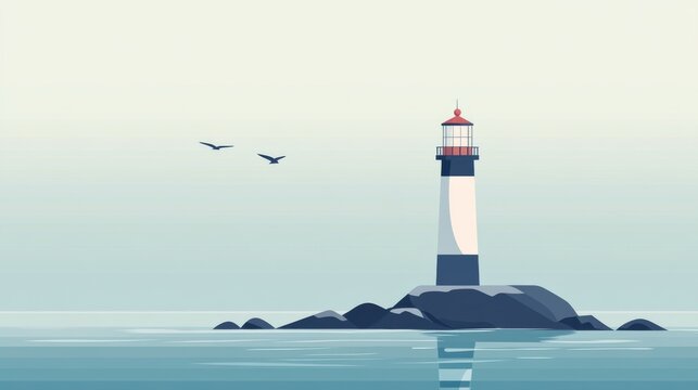 Landscape design of maritime lighthouse