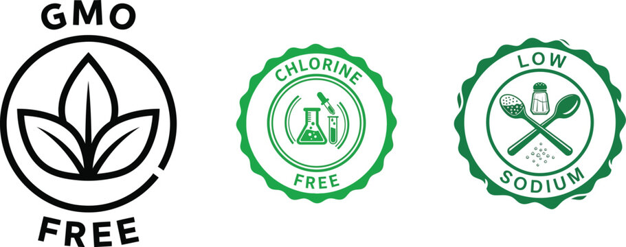 Gmo free food logos and seals