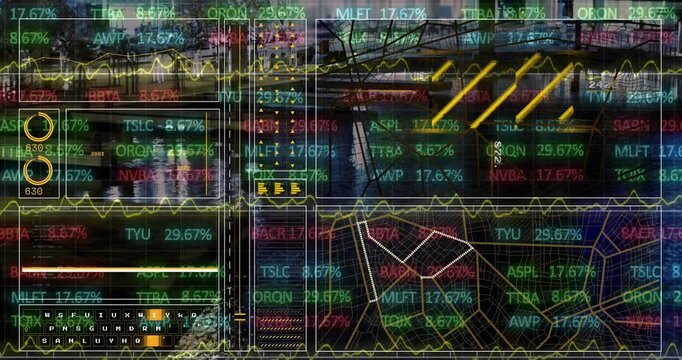 The video is a computer-generated animation of data processing with a transparent background