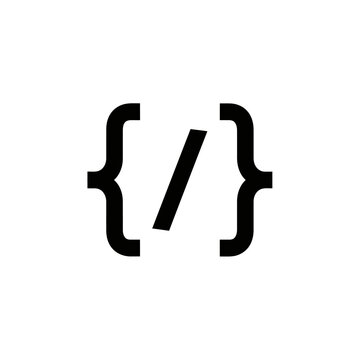 Code Symbol or Coding Sign Icon.
