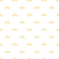 Obraz premium Repeating angel wings icon with a golden halo on a white background