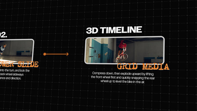 3D Timeline Grid Media