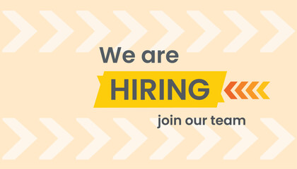 High-quality hiring banner design template. Vector illustration with modern typography for social media and business ads. © Bidhan