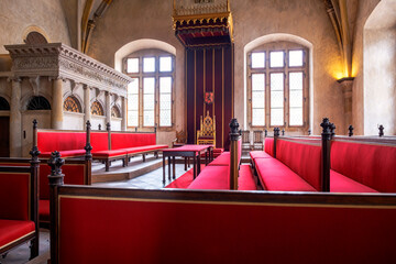 The Diet Hall, ancient government assembly during XIV, in the castle of Prague. © stefanopez