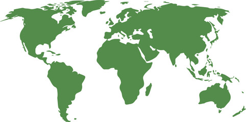 Obraz premium World map silhouette for education materials