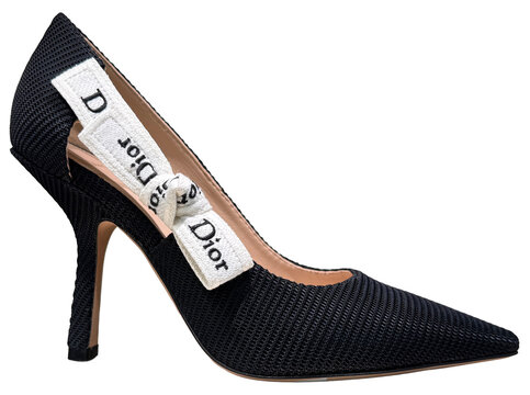 Technical Canvas Ribbon J'Adior Slingback Pump.