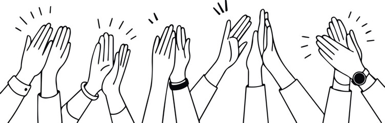 Obraz premium Applause icon set for user feedback