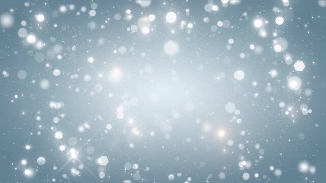 floating white light bokeh particles background