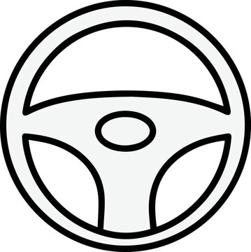 Steering wheel part icon for auto repair