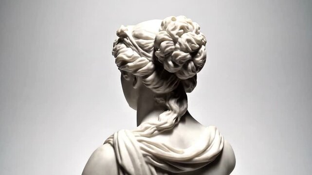 Classical marble bust of woman