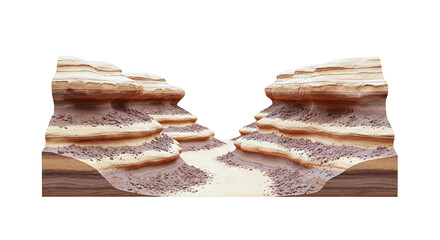 Sandstone canyon with sandy path