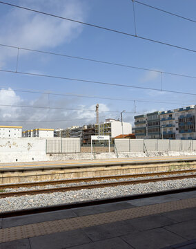 Olhao train station on the eastern Algarve coast of Portugal