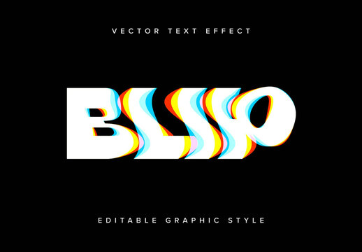 Colourful Glitch Text Effect
