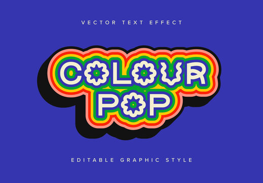 Colourful Layered Text Effect