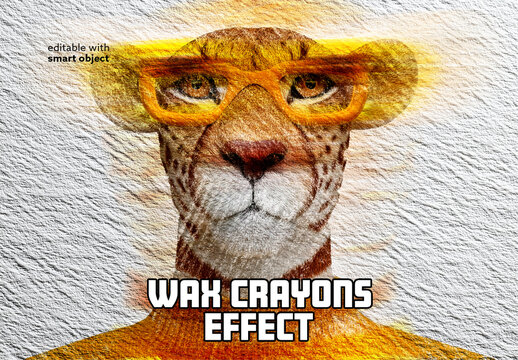 Wax Cryons Photo Effect