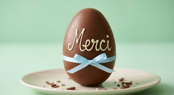 &OElig;uf de P&acirc;ques avec inscription Merci