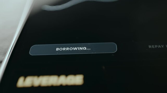 User selects the Borrow and Trade option and initiates a trade