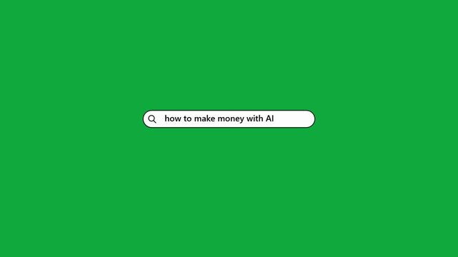 How to Make Money with AI Search Animation - AI Monetization Side Hustle Query Green Screen