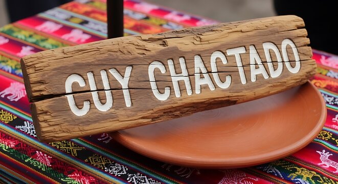Traditional Peruvian Dish Cuy Chactado on a Vibrant Table Setting