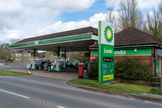 Longbridge Deverill,Wiltshire,UK, 26th March 2026 - The BP fuel station and Londis in Longbridge Deverill, Wiltshire