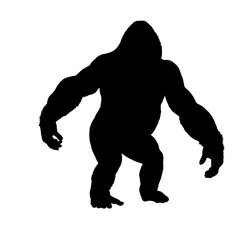 silhouette of a gorilla - vector illustration © KR Studio