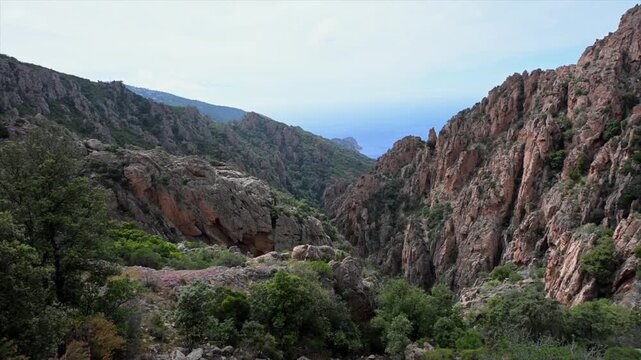 Le golfe de Porto depuis Serriera, Corse, France