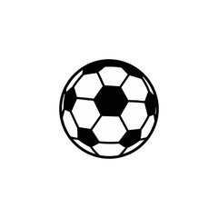 Obraz premium Soccer ball silhouette isolated on black background