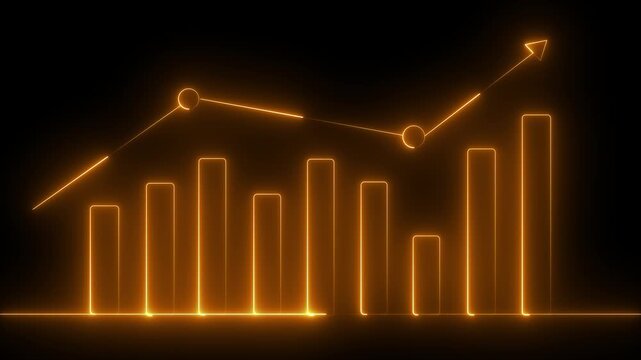 Web analytics dashboard. Marketing data visualization. Statistical graphs and reports. Businessperson analyzing website traffic using a black background 4k video