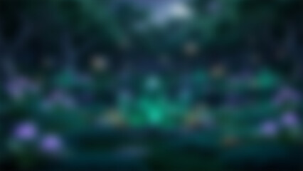 Naklejka premium Abstract neon bokeh background with vibrant green and purple light particles for creative design