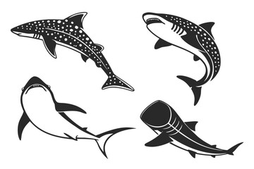 Fototapeta premium set of sharks