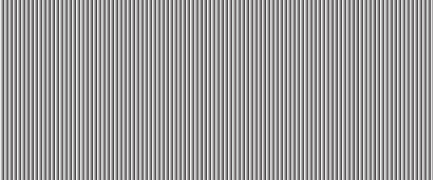 Narrow black-white vertical lines. Symmetric geometric ornament. Striped seamless pattern, abstract wallpaper. Digital paper for textile print, page fill. Vector