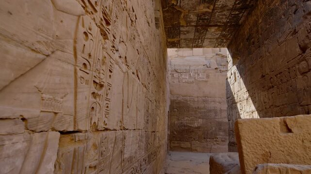 Karnak Temple in Luxor, Egypt. It is the second most visited historical site in Egypt only the Giza Pyramids near Cairo receive more visits.
