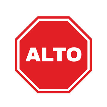 placa alto pare stop espanhol aviso tr&acirc;nsito