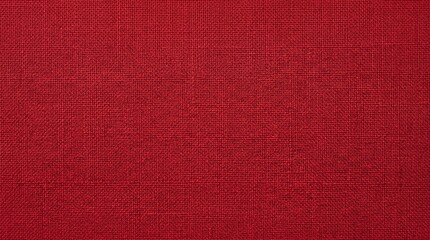 Fototapeta premium A vibrant red fabric texture with a woven pattern and natural fibers