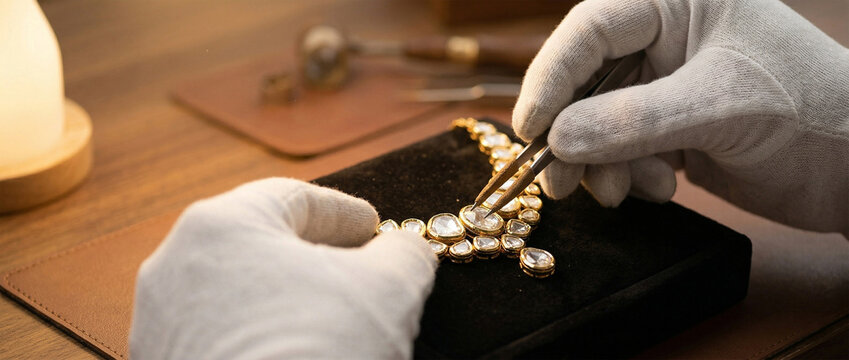Uncut Diamond Necklace (Polki) Jewellery Care Process