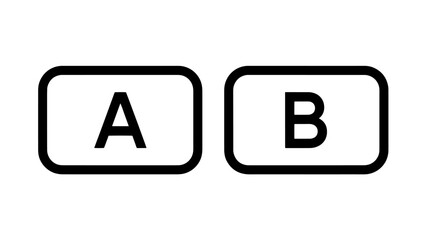 Option a b buttons black outline for choice selection © MOSTSHURAIYAAKTER