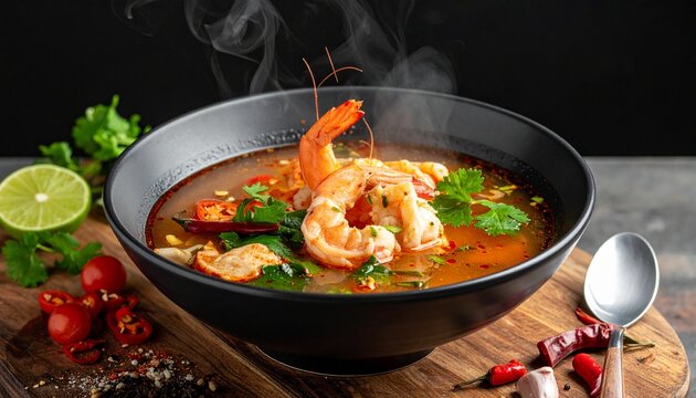 Tom Yum Suppen Bowl roh